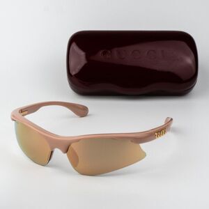 Gucci Women Sunglasses Pink Mirror Mask GG1774S 004 BRAND NEW